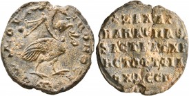 Zacharias, imperial protospatharios and protostrator of Christophoros, the Christ-loving emperor, 921-931. Seal (Lead, 24 mm, 5.57 g, 11 h). [+K]Є ROH...