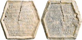 BITHYNIA. Nicomedia. Elagabalus, 218-222. Weight of 1/2 Libra (Lead, 98x100 mm, 267.91 g, 12 h), Claudius Aelius Pollio, legatus pro praetore of Pontu...