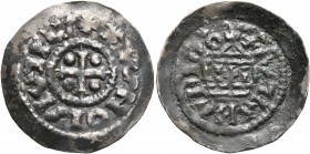 CAROLINGIANS. Hughes de Provence, King of Italy, 926-947. Denaro (Silver, 22 mm, 1.35 g, 1 h), Venice. +XVCHO PIVS IMP Cross in circle with pellets in...