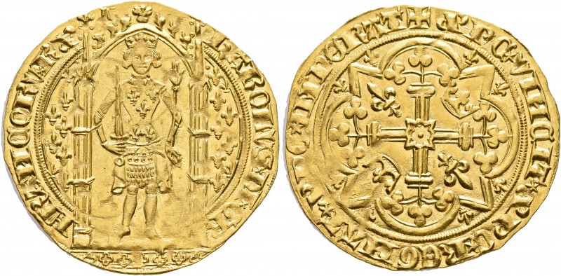 FRANCE, Royal. Charles V le Sage (the Wise), 1364-1380. Franc à pied (Gold, 29 m...