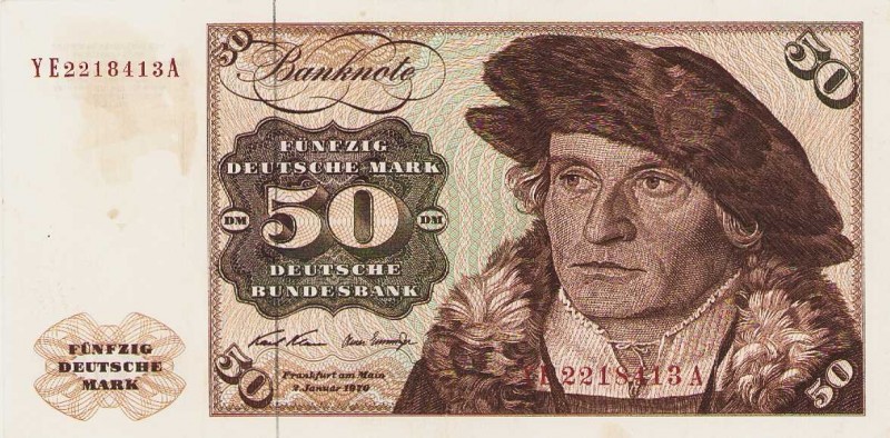 Bundesrepublik Deutschland
Deutsche Bundesbank 1960-1999 50 DM 2.1.1970. Serie ...