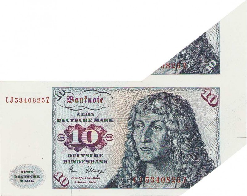 Bundesrepublik Deutschland
Deutsche Bundesbank 1960-1999 10 DM 2.1.1980 Fehldru...