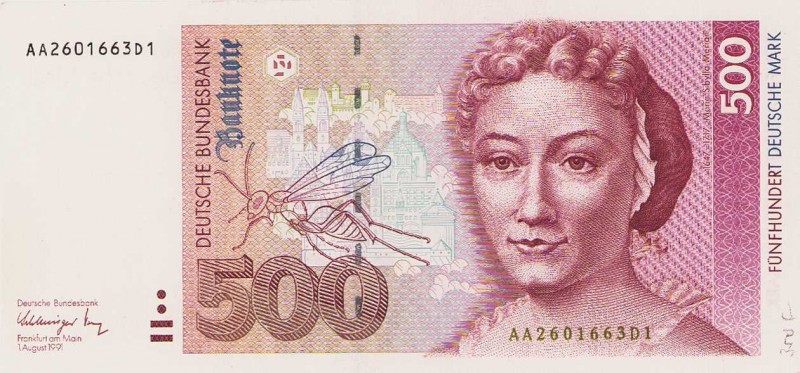 Bundesrepublik Deutschland
Deutsche Bundesbank 1960-1999 500 DM 1.8.1991. Serie...