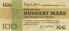 Deutsche Demokratische Republik
Sammlung von DDR-Geldscheinen, Ersatzgeld und geldähnlichen Belegen 5, 10, 20, 50 und 100 DM 1955. Dabei 50 und 100 D...