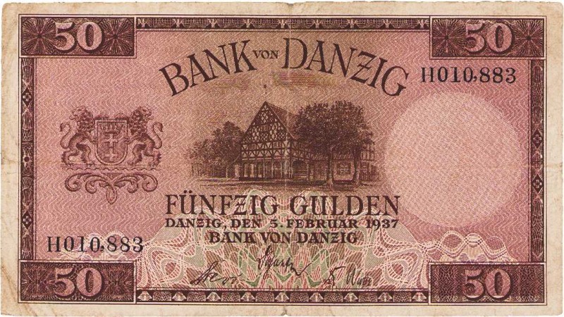Selbständige oder besetzte deutsche Gebiete
Bank von Danzig 1924-1938 1 Goldpfe...
