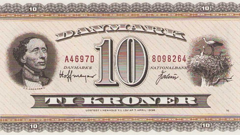 Ausland
Dänemark 10 Kronor 1951. WPM 43 c II