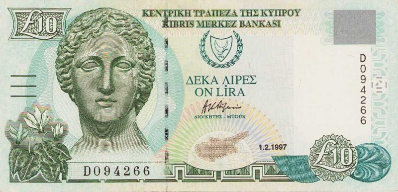Ausland
Zypern 1 Pound 1.3.1994, 5 und 10 Pounds 1.2.1997 (I-II) und 1 Pound 1....