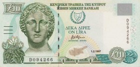 Ausland
Zypern 1 Pound 1.3.1994, 5 und 10 Pounds 1.2.1997 (I-II) und 1 Pound 1.12.1998 WPM 53 c, 57, 58, 59 4 Stück. Meist I