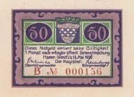 Städte und Gemeinden
Hamm (NRW) 8x 50 Pfennig 18.5.1920 Serie B und 8x Serie C Oberlandesgericht. Alle Scheine sind doppelt 32 Stück. Meist I