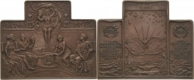 Akademien, Schulen, Universitäten
Berlin Große Bronzeplakette 1900 (August Vogel) 200 Jahrfeier der Königlichen Akademie der Wissenschaften zu Berlin...
