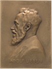 Akademien, Schulen, Universitäten
Halle an der Saale Einseitige Bronzeplakette 1912 (St. Schwarz) Auf den Chemiker Adolf Lieben (1836-1914). Brustbil...