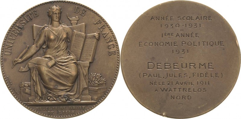 Akademien, Schulen, Universitäten
Lille Bronzemedaille 1931. Jahrgangsmedaille ...