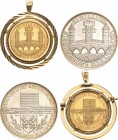 Akademien, Schulen, Universitäten
Regensburg Goldmedaille 1967. Studienbeginn der Universität. Stadtwappen / Universitätsgebäude, darunter Wappen. Mi...