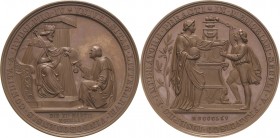 Akademien, Schulen, Universitäten
Wien Bronzemedaille 1865 (C. Radnitzky) 500-Jahrfeier der Universität. Thronender Erzherzog Rudolf IV. überreicht d...