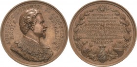 Akademien, Schulen, Universitäten
Würzburg Bronzemedaille 1882 (J. A. Ries) 300-jähriges Jubiläum der Universität. Brustbild Ludwig II. nach rechts i...
