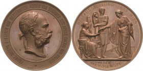 Ausstellungen - Weltausstellungen
1873 - Wien Bronzemedaille 1873 (Tautenhayn/Schwenzer) Preismedaille für Mitarbeiter der Weltausstellung. Brustbild...