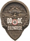 Auto- und Motorradmedaillen und -plaketten
Eilenriede Einseitige teilemaillierte Zinkplakette 1934. Strahlenfahrt zum internationalen Motorradrennen ...