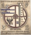 Auto- und Motorradmedaillen und -plaketten
Kiel Einseitige, versilberte und teilemaillierte Bronzeplakette 1932 (G. Brehmer) Internationale Zielfahrt...
