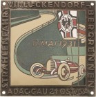 Auto- und Motorradmedaillen und -plaketten
Lückendorf (Sa.) Einseitige teilemaillierte und versilberte Bronzeplakette 1931. ADAC-Strahlenfahrt GAU 21...