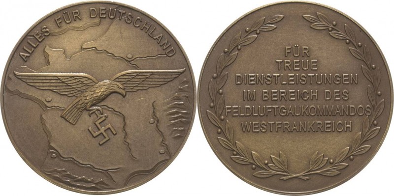 Drittes Reich
 Bronzemedaille o.J. (1944) (unsigniert) Für treue Dienste im Ber...