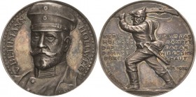 Erster Weltkrieg
 Silbermedaille 1914 (F. Eue/Oertel) Reichskanzler Theobald von Bethmann-Hollweg. Brustbild halblinks / Soldat mit zum Schlag erhobe...