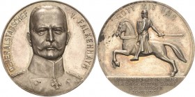Erster Weltkrieg
 Silbermedaille o.J. (1915) (Lauer) Generalstabschef und Kriegsminister Erich von Falkenhayn. Brustbild von vorn in Uniform / Ritter...