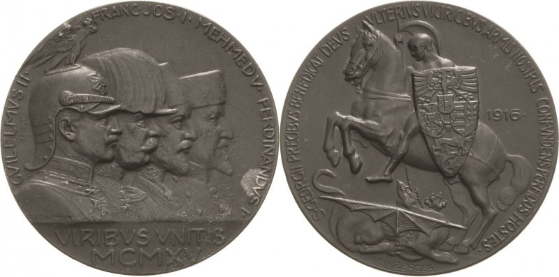 Erster Weltkrieg
 Zinkmedaille 1915 (A. Weinberger) Kriegsbündnis zwischen dem ...