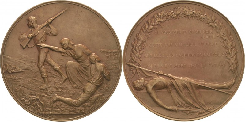 Erster Weltkrieg
 Bronzemedaille 1917 (G. Devreese) Neben einem sterbenden Sold...