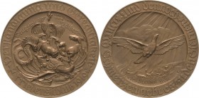 Erster Weltkrieg
 Bronzemedaille 1919 (Awes) Ende des 1. Weltkrieges und Friedenswunsch. Gallischer Hahn, englische Bulldogge und andere Tiere bedrän...