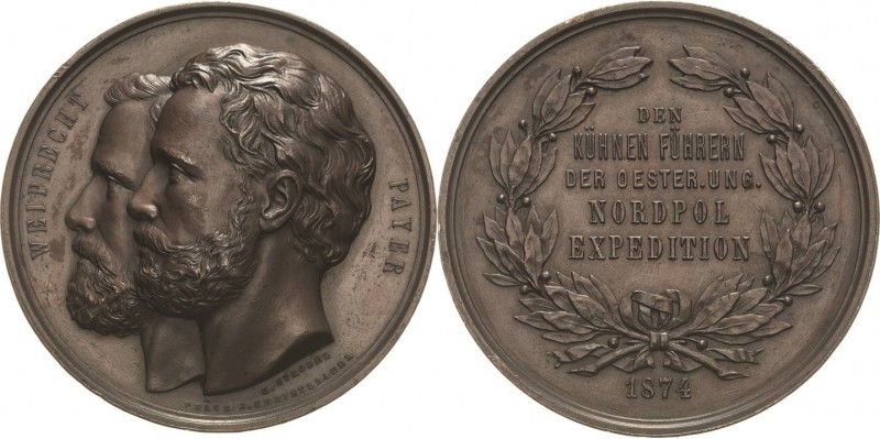 Geowissenschaften
 Bronzemedaille 1874 (Strobel) Auf Payers und Weiprechts Rück...