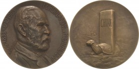 Geowissenschaften
 Bronzemedaille o.J. (M. Schauß) Auf den Tod von Ferdinand Freiherr von Richthofen. Brustbild nach rechts / Fabeltier trägt Stele m...