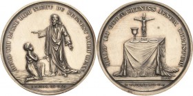 Geschenkmedaillen - Konfirmation
 Silbermedaille o.J. (1800) (Loos) Jesus segnet Kind / Altar mit Kreuz. 36 mm, 13,44 g Sommer B 3 Berieben, vorzügli...