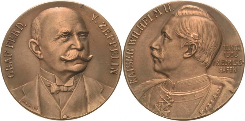 Luft- und Raumfahrt
 Bronzemedaille 1908 (M. & W.) Besuch von Kaiser Wilhelm II...