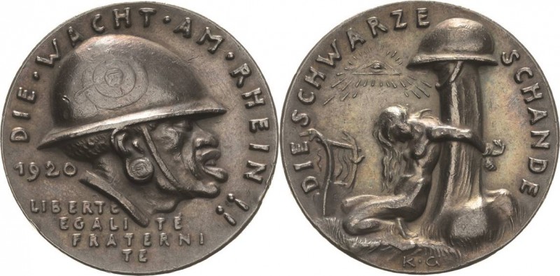 Medailleur Goetz, Karl 1875 - 1950
 Silbermedaille 1920. Französische Besetzung...