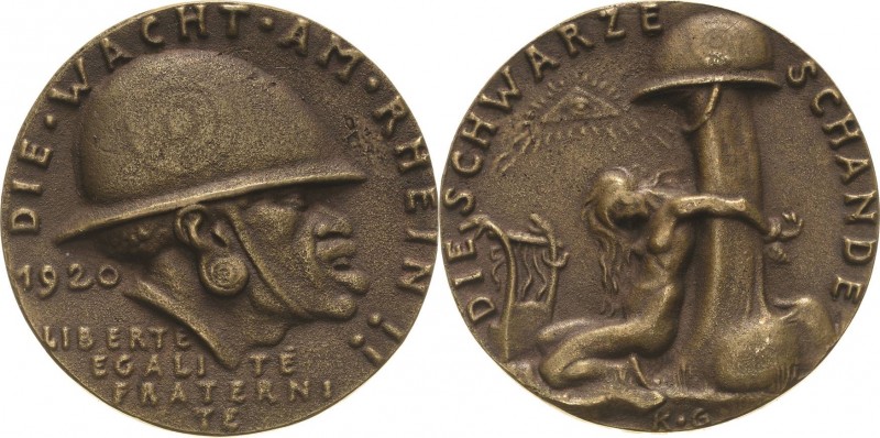 Medailleur Goetz, Karl 1875 - 1950
 Bronzegussmedaille 1920 (späterer Guss). Fr...