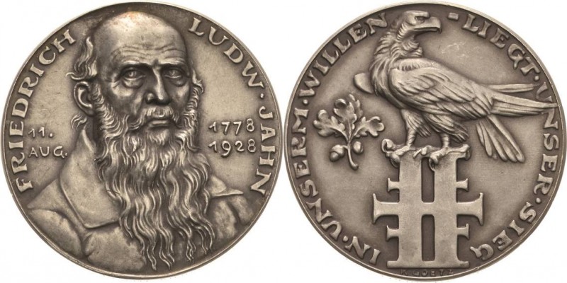 Medailleur Goetz, Karl 1875 - 1950
 Silbermedaille 1928. 150. Geburtstag des "T...