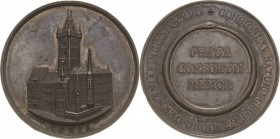 Medicina in nummis
Prag Bronzemedaille 1837 (Lerch) 15. Versammlung deutscher Naturforscher und Ärzte. Prager Rathaus / PRAGA CONSORTII MEMOR Im Urob...