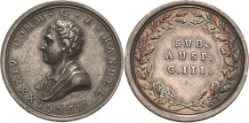 Musik
 Silbermedaille 1784. 100. Geburtstag von Georg Friedrich Händel. Brustbild nach links / 3 Zeilen Schrift zwischen Zweigen. 32,5 mm, 17,13 g Ni...