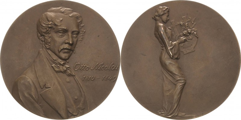 Musik
 Bronzemedaille 1910 (R. Placht) 100. Geburtstag von Otto Nikolai (1810-1...