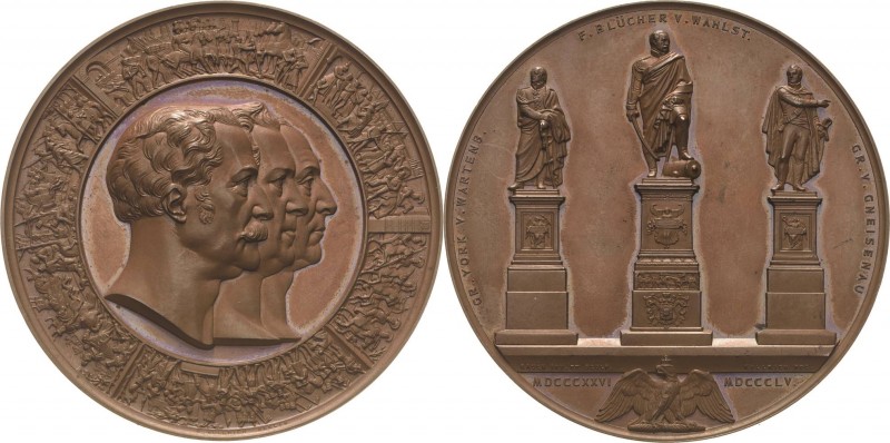 Napoleon, Befreiungskriege und ihre Jubiläen
 Bronzemedaille 1855 (F.W. Kullric...