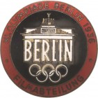 Olympische Spiele und Kongresse
Berlin 1936 - XI. Olympische Sommerspiele Farbig emailliertes Abzeichen 1936 (Rob. Neff, Berlin) Filmabteilung. Stili...