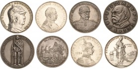 Personenmedaillen
Bismarck, Fürst Otto von 1815-1898 Silbermedaillen 1894. Aussöhnung Bismarck und Kaiser Wilhelm. 1898 - Gedenktaler auf seinen Tod....