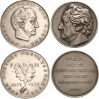 Personenmedaillen
Goethe, Johann Wolfgang 1749-1832 Silbermedaillen o.J. (1927) (Torff) Kopf nach links / 6 Zeilen Schrift. Mit Randpunze: (F in Schi...