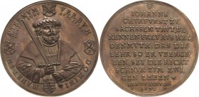Reformation-Ereignisse und Jubiläen
 Versilberte Bronzemedaille 1630 (Spätere Anfertigung) (S. Dadler) 100 Jahre Augsburger Konfession in Sachsen. Br...