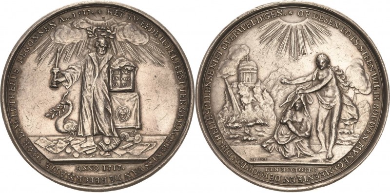 Reformation-Ereignisse und Jubiläen
 Silbermedaille 1717 (de Wijs) 200 Jahre Re...