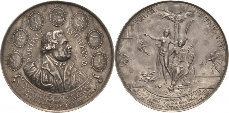 Reformation-Ereignisse und Jubiläen
 Große Silbermedaille 1730 (M. Holtzhey) 20...