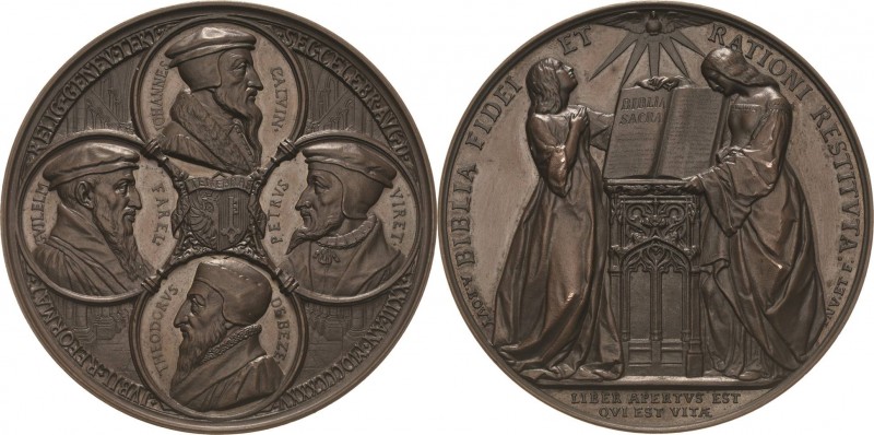 Reformation-Ereignisse und Jubiläen
 Bronzemedaille 1835 (A. Bovy) 300 Jahre Re...