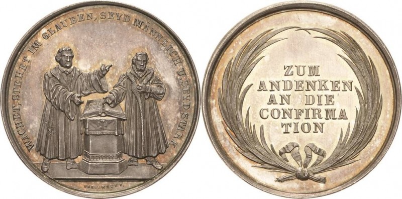 Reformation-Ereignisse und Jubiläen
 Silbermedaille o.J. (um 1850) (Drentwett) ...