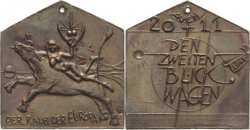 Güttler, Peter Götz *1939 Weißmetallgussmedaille 2010. Zum neuen Jahr 2011. Nack...