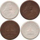 Porzellanmedaillen - Medaillen der Meißner Porzellanmanufaktur
Aue Braune und weiße Meißner Porzellanmedaillen 1936 (Meißen) 250 Jahre Hugenotten-Sta...